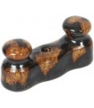 Двойной кабельный изолятор Salvador, фарфор экзотик {PRODUCT_REFERENCE}