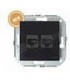 Fontini F37 Компьютерная розетка, 8 контактов, 6 кат. 2-х местная коричневый 37707032