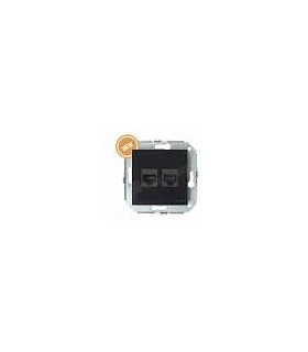 Fontini F37 Компьютерная розетка, 8 контактов, 6 кат. 2-х местная коричневый 37707032