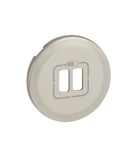 Лицевая панель Legrand Celiane для зарядного устройства 2хUSB 1500 мА, титан {PRODUCT_REFERENCE}