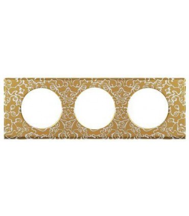 Рамка на 3 поста Legrand Celiane, фарфор золотая феерия {PRODUCT_REFERENCE}