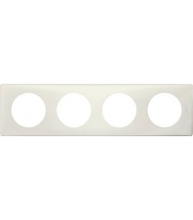 Рамка на 4 поста Legrand Celiane, белая перкаль {PRODUCT_REFERENCE}