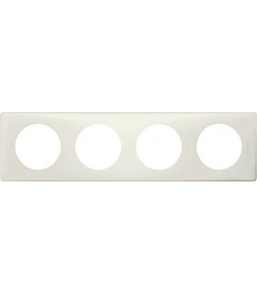 Рамка на 4 поста Legrand Celiane, белая перкаль {PRODUCT_REFERENCE}