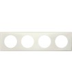 Рамка на 4 поста Legrand Celiane, белая перкаль {PRODUCT_REFERENCE}