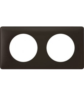 Рамка на 2 поста Legrand Celiane, черная перкаль {PRODUCT_REFERENCE}