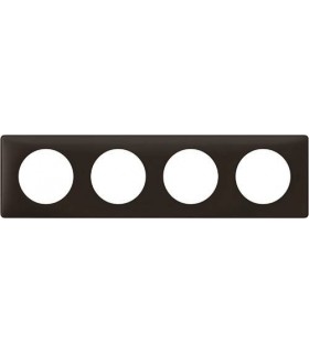Рамка на 4 поста Legrand Celiane, черная перкаль {PRODUCT_REFERENCE}