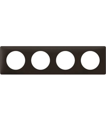 Рамка на 4 поста Legrand Celiane, черная перкаль {PRODUCT_REFERENCE}
