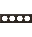 Рамка на 4 поста Legrand Celiane, черная перкаль {PRODUCT_REFERENCE}