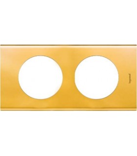 Рамка на 2 поста Legrand Celiane, золото {PRODUCT_REFERENCE}
