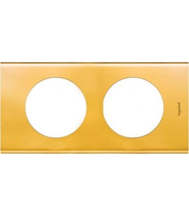 Рамка на 2 поста Legrand Celiane, золото {PRODUCT_REFERENCE}