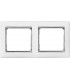 Рамка на 2 поста горизонтальная Legrand Valena, белый/серебро {PRODUCT_REFERENCE}