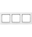 Рамка на 3 поста горизонтальная Legrand Valena, белый/серебро {PRODUCT_REFERENCE}