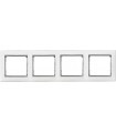 Рамка на 4 поста горизонтальная Legrand Valena, белый/серебро {PRODUCT_REFERENCE}
