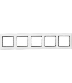 Рамка на 5 постов горизонтальная Legrand Valena, белый/серебро {PRODUCT_REFERENCE}