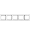 Рамка на 5 постов горизонтальная Legrand Valena, белый/серебро {PRODUCT_REFERENCE}