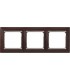 Рамка на 3 поста горизонтальная Legrand Valena, темное дерево/серебро {PRODUCT_REFERENCE}