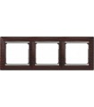 Рамка на 3 поста горизонтальная Legrand Valena, темное дерево/серебро {PRODUCT_REFERENCE}