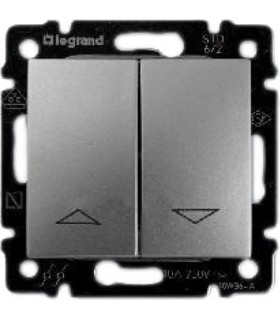 Выключатель жалюзийный с механической блокировкой Legrand Valena, алюминий {PRODUCT_REFERENCE}
