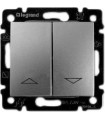 Выключатель жалюзийный с механической блокировкой Legrand Valena, алюминий {PRODUCT_REFERENCE}