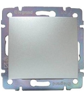 Выключатель кнопочный одноклавишный Legrand Valena, алюминий {PRODUCT_REFERENCE}