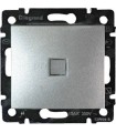 Переключатель одноклавишный с подсветкой Legrand Valena, алюминий {PRODUCT_REFERENCE}
