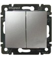 Переключатель двухклавишный Legrand Valena, алюминий {PRODUCT_REFERENCE}