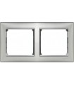 Рамка на 2 поста горизонтальная Legrand Valena, алюминий {PRODUCT_REFERENCE}