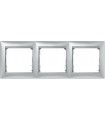 Рамка на 3 поста горизонтальная Legrand Valena, алюминий {PRODUCT_REFERENCE}