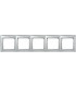 Рамка на 5 постов горизонтальная Legrand Valena, алюминий {PRODUCT_REFERENCE}