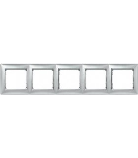 Рамка на 5 постов горизонтальная Legrand Valena, алюминий {PRODUCT_REFERENCE}