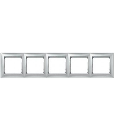 Рамка на 5 постов горизонтальная Legrand Valena, алюминий {PRODUCT_REFERENCE}