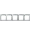 Рамка на 5 постов горизонтальная Legrand Valena, алюминий {PRODUCT_REFERENCE}