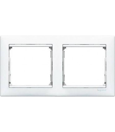 Рамка на 2 поста горизонтальная Legrand Valena, белый {PRODUCT_REFERENCE}