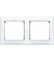 Рамка на 2 поста горизонтальная Legrand Valena, белый {PRODUCT_REFERENCE}