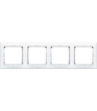 Рамка на 4 поста горизонтальная Legrand Valena, белый {PRODUCT_REFERENCE}
