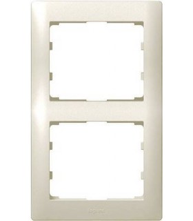 Рамка на 2 поста вертикальная Legrand Galea Life, жемчуг {PRODUCT_REFERENCE}