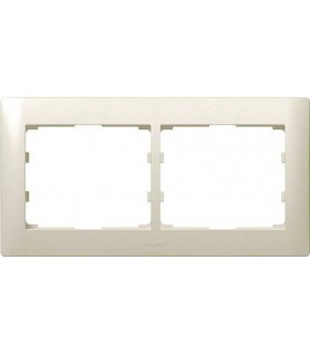 Рамка на 2 поста горизонтальная Legrand Galea Life, жемчуг {PRODUCT_REFERENCE}