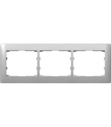 Рамка на 3 поста горизонтальная Legrand Galea Life, алюминий {PRODUCT_REFERENCE}