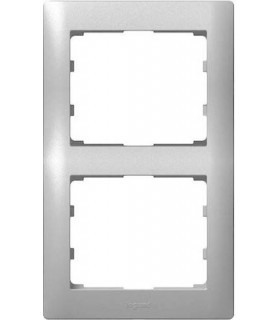 Рамка на 2 поста вертикальная Legrand Galea Life, алюминий {PRODUCT_REFERENCE}