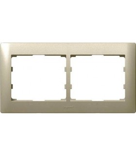 Рамка на 2 поста горизонтальная Legrand Galea Life, титан {PRODUCT_REFERENCE}