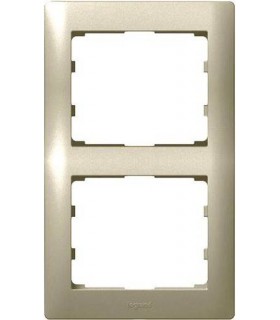 Рамка на 2 поста вертикальная Legrand Galea Life, титан {PRODUCT_REFERENCE}