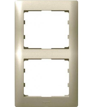 Рамка на 2 поста вертикальная Legrand Galea Life, титан {PRODUCT_REFERENCE}