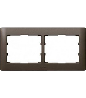 Рамка на 2 поста горизонтальная Legrand Galea Life, темная бронза {PRODUCT_REFERENCE}