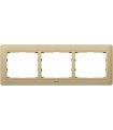 Рамка на 3 поста горизонтальная Legrand Galea Life, кожа/Havana {PRODUCT_REFERENCE}