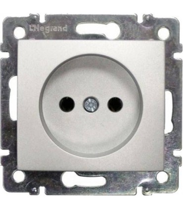 Силовая розетка на винтах Legrand Valena, алюминий {PRODUCT_REFERENCE}