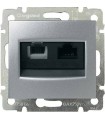 Двойная розетка RJ 45 Кат. 5е/6 UTP + RJ 11 Legrand Valena, алюминий {PRODUCT_REFERENCE}