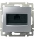 Информационная розетка RJ 45 - категория 5e - UTP - 1 выход - на винтах Legrand Valena, алюминий {PRODUCT_REFERENCE}