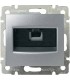 Информационная розетка RJ 45 - категория 5e - UTP - 1 выход - с захватами Legrand Valena, алюминий {PRODUCT_REFERENCE}