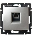 Телефонная розетка RJ 11 - 4 контакта - 1 выход Legrand Valena, алюминий {PRODUCT_REFERENCE}
