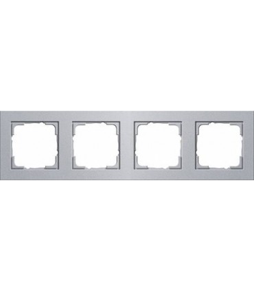 Рамка на 4 поста Gira E2, алюминий 021425